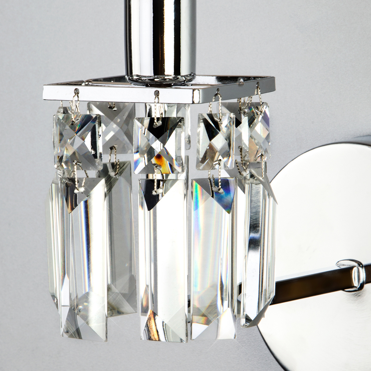 Бра Eurosvet Zaffiro 10099/1 хром/прозрачный хрусталь Strotskis