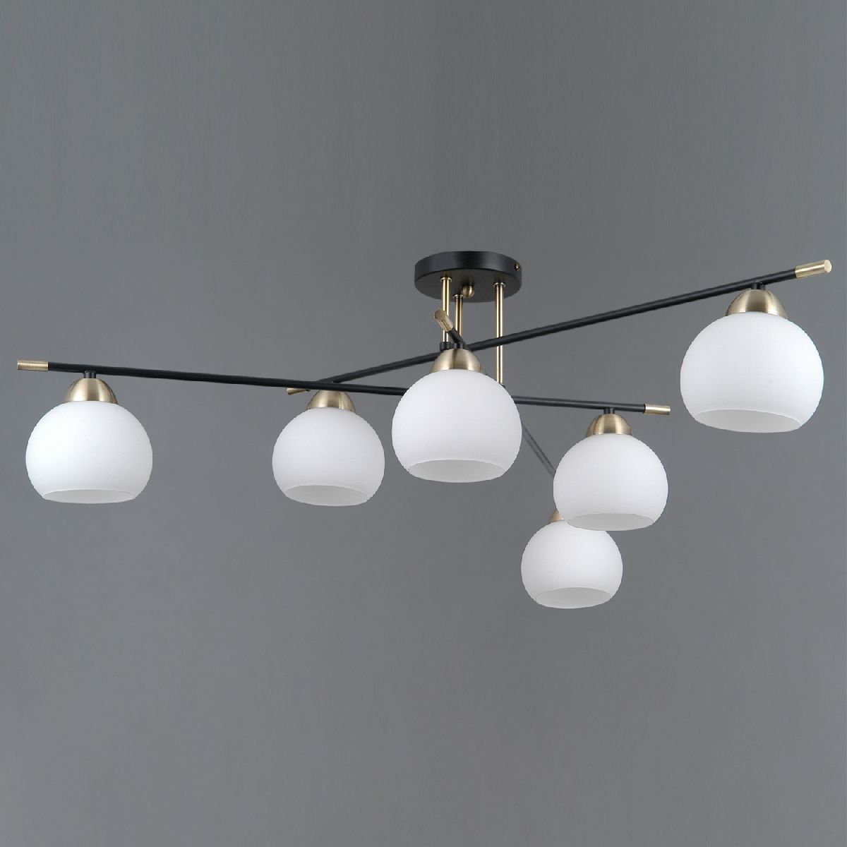 Потолочная люстра Illumico IL0446-6CSQ-24 BK AB LIBRA