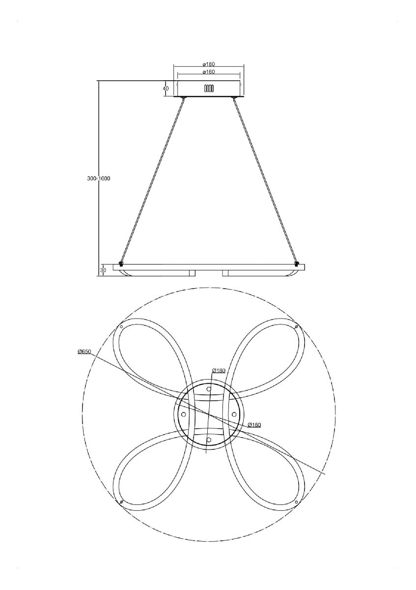 Подвесная люстра Freya Jumbo FR6047PL-L70W