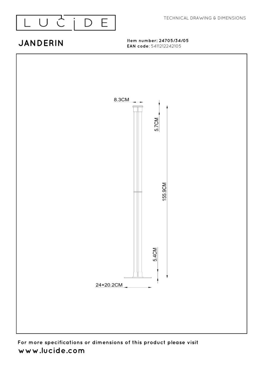 Торшер Lucide Janderin 24705/34/05