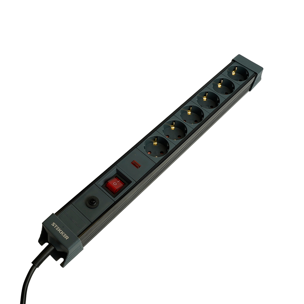 Сетевой фильтр 6-местный с/з Stekker Techno HM22-61-03 50160