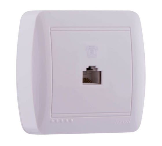 Розетка телефонная евро Lezard Demet 711-0200-137