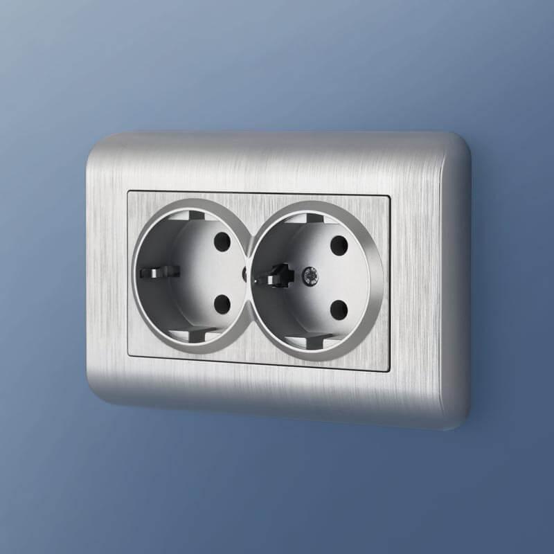 Рамка для двойной розетки Werkel Stream серебряный WL12-Frame-01-DBL 4690389131325