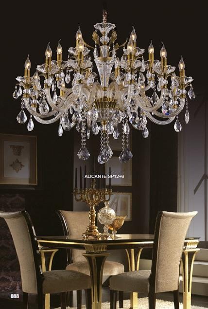 Подвесная люстра второго света Crystal Lux Alicante SP12+6