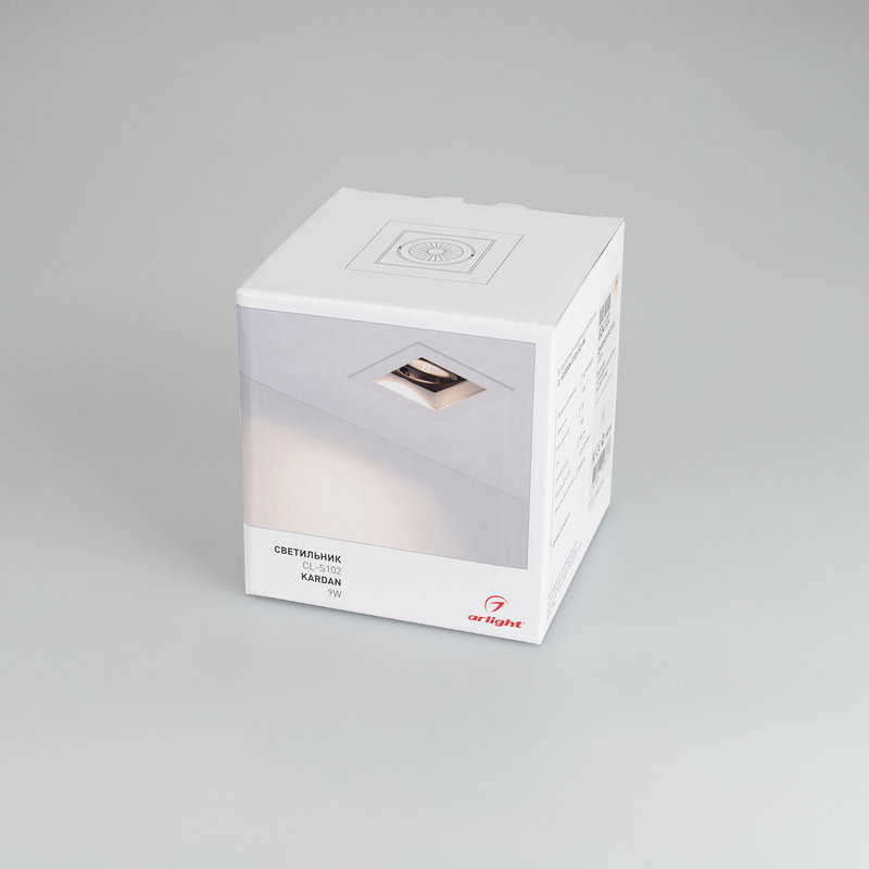 Встраиваемый светильник Arlight CL-SNODO-LUM-S102x102-9W Warm3000 (WH-BK, 38 deg) 038832