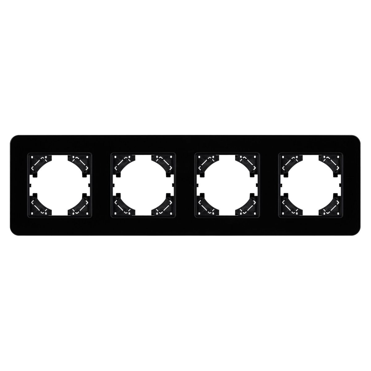 Рамка на 4 поста стеклянная Arlight FRM-OMALI-GS-4-BK 049701