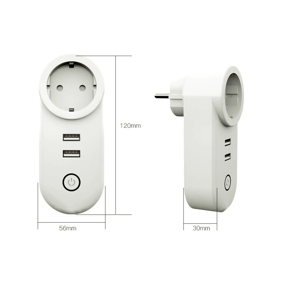 Розетка 1-пост. Moes Smart Socket Zigbee 110-240В 16А ZP-LZ-EU2U