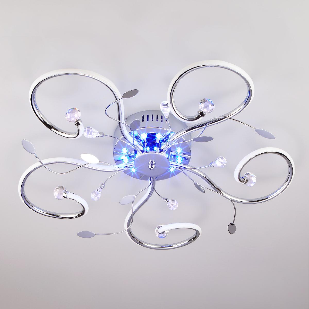 Потолочная светодиодная люстра Eurosvet Curl 90129/5 хром