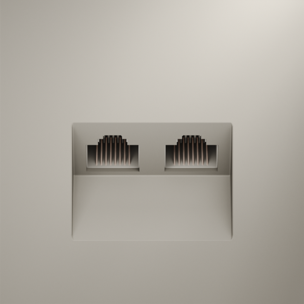 Розетка компьютерная двойная Voltum S70 VLS060203 (кашемир)