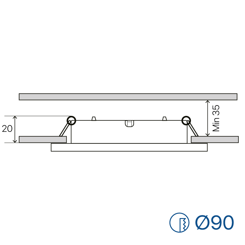 Встраиваемый светильник (10 шт.) Lumin'arte LDL-GX53/01MCH