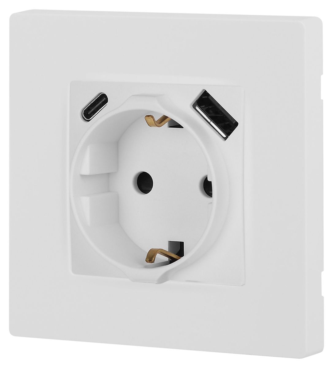 Розетка со шторками с USB type-A+C Эра 12-4108-01М Б0067711