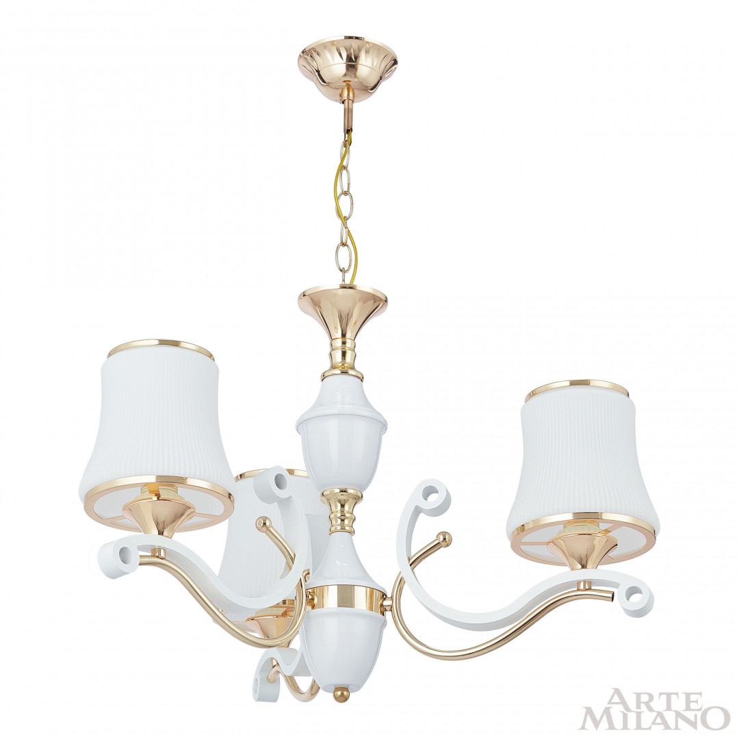 Подвесная люстра Arte Milano Florentia-3987 303987/3 Wh/Gd