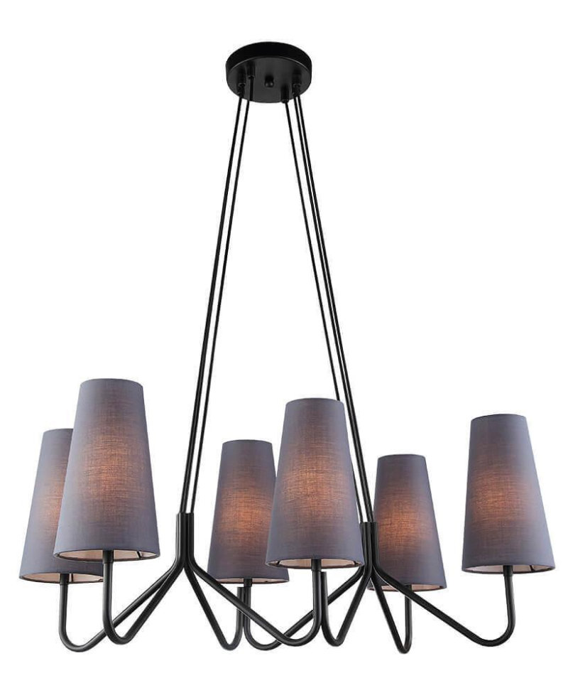Подвесная люстра Lumien Hall Либера 4007/6P-BK-GR-BL