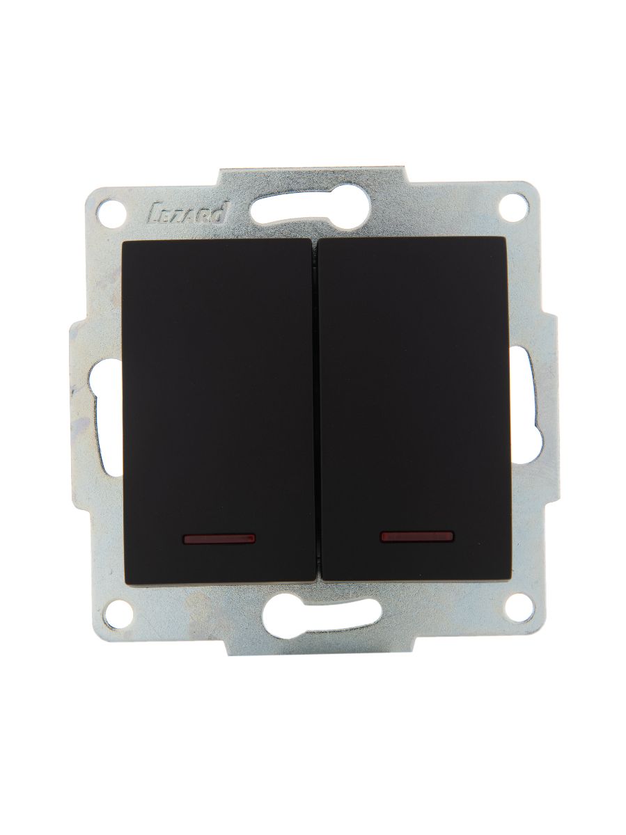 Выключатель двойной с подсветкой Lezard Karina 707-4288-112