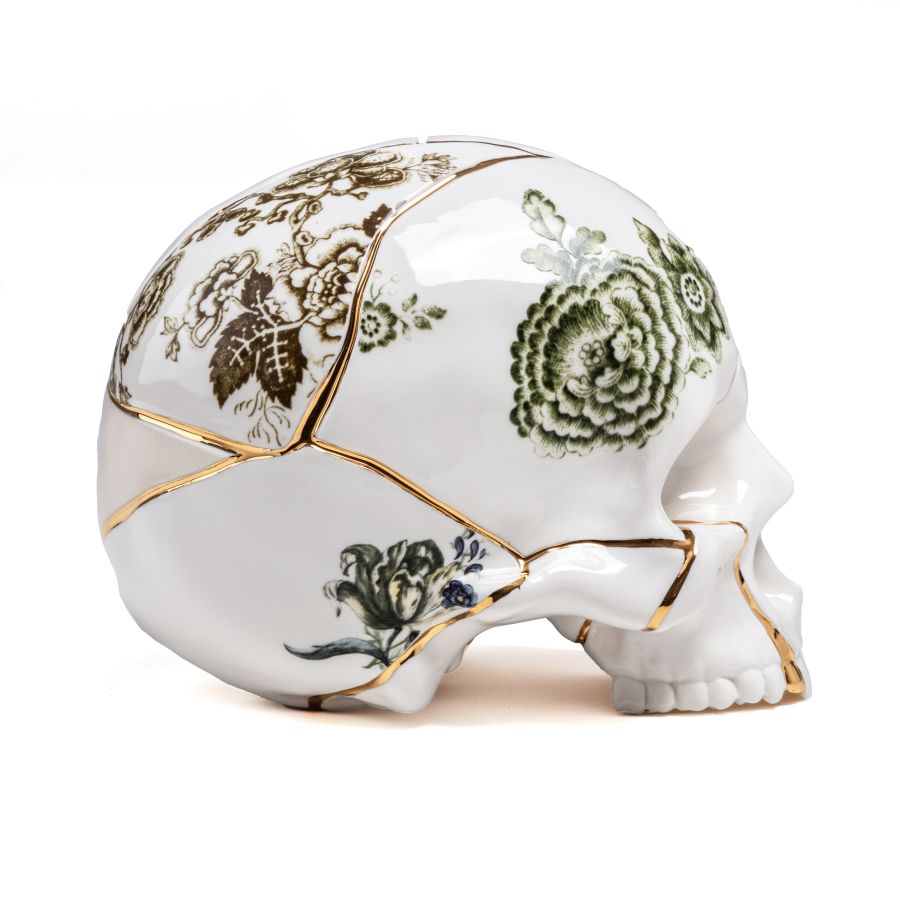 Статуэтка Skull Seletti Kintsugi  09943