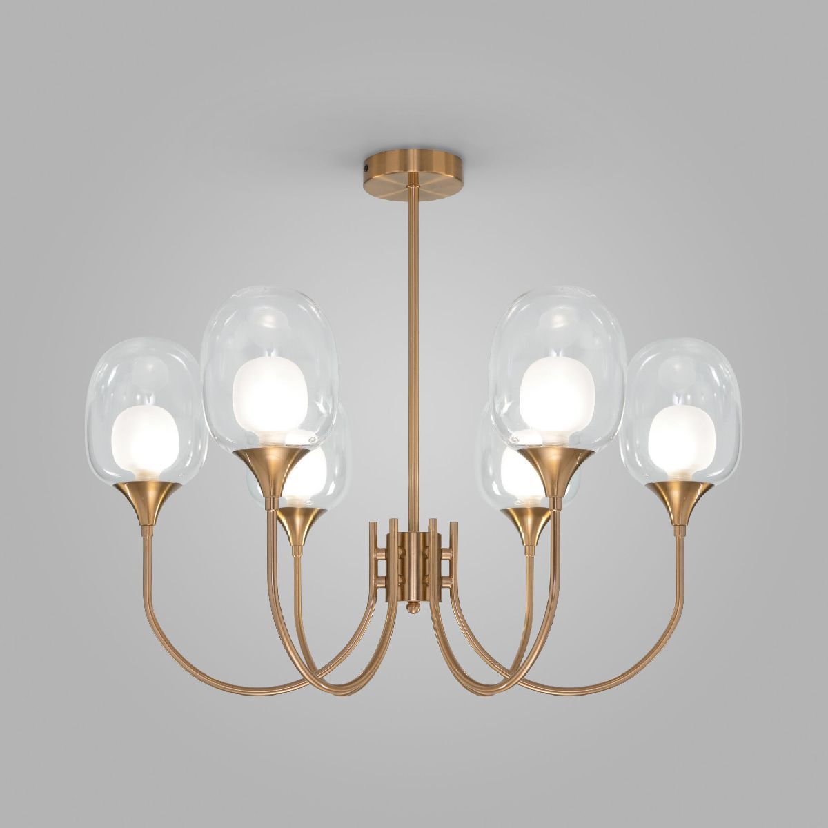 Люстра на штанге Eurosvet Spritz 70217/6 латунь Smart a064749