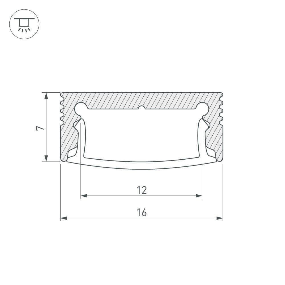 Профиль Arlight SL-SLIM-H7-2000 ANOD 023716
