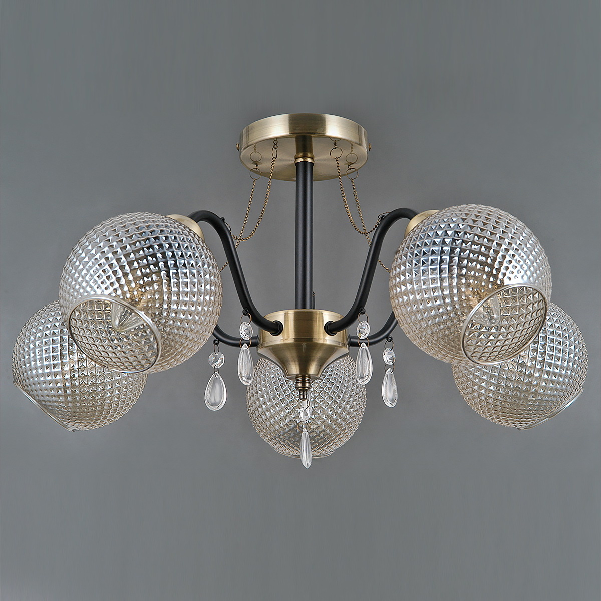 Люстра на штанге Illumico IL0432-5CSQ-29 AB BK