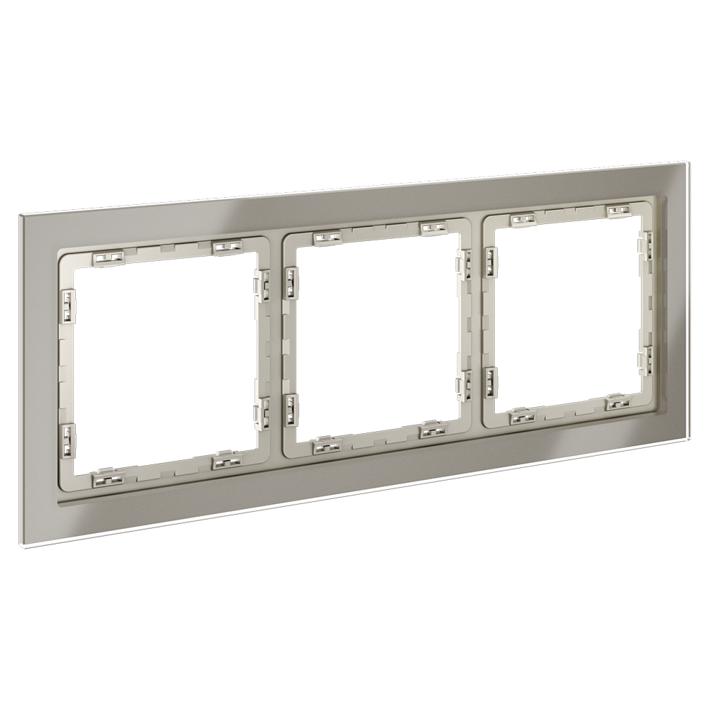 Рамка на 3 поста Voltum S70 VLS110304 (шелк, стекло)