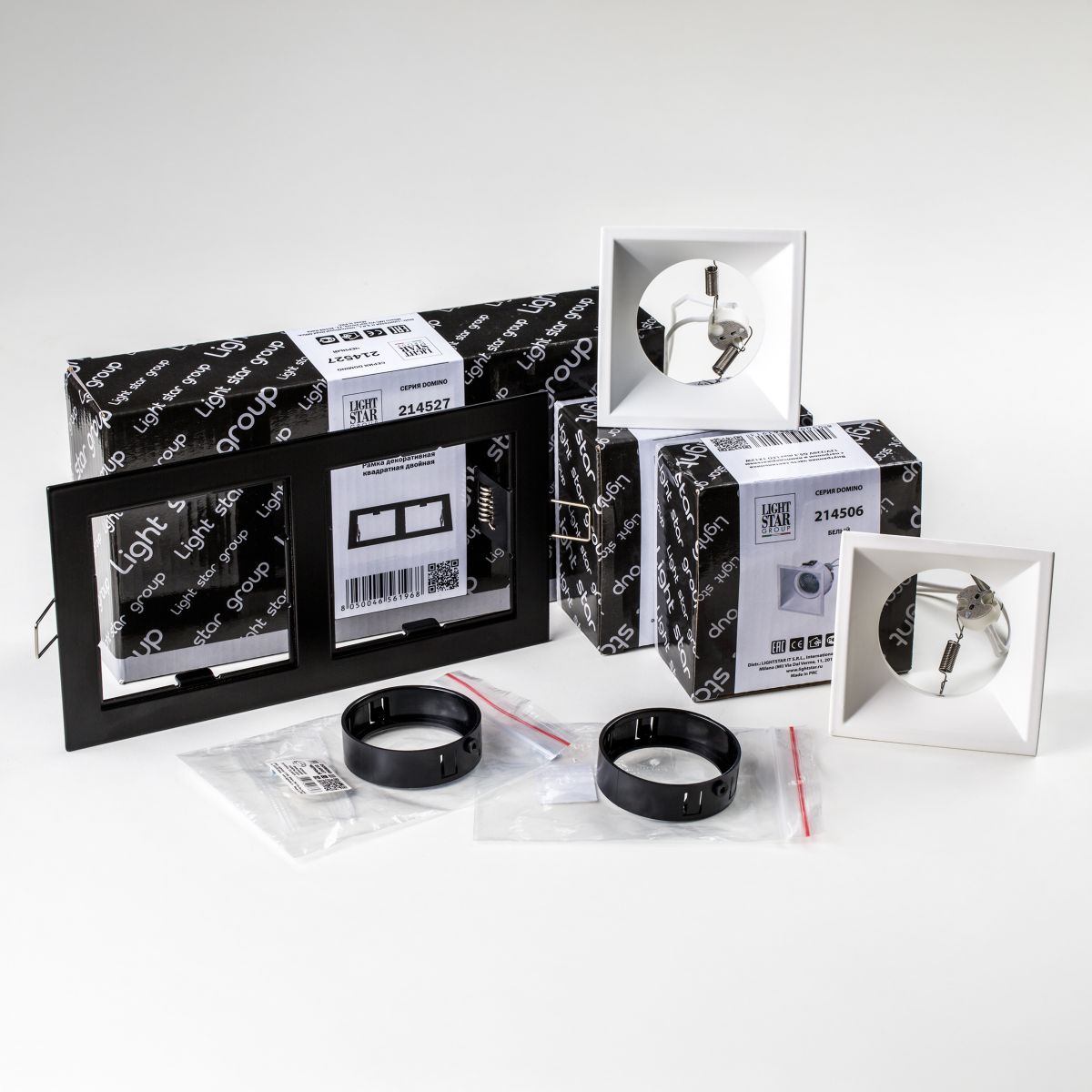 Встраиваемый светильник Lightstar Domino (214527+214506+214506+214007+214007) D5270606BMOD