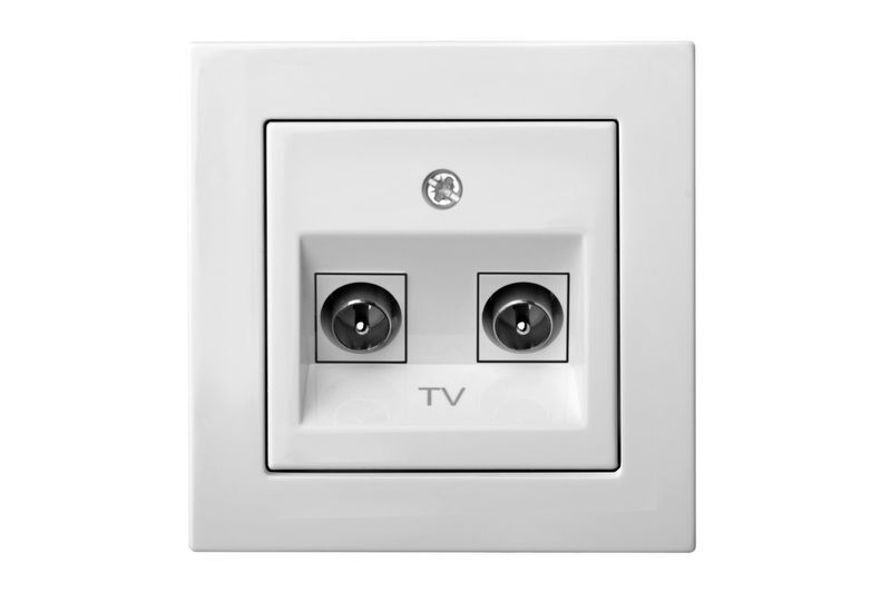 Розетка телевизионная двойная (TV) F-разъем Liregus Epsilon 28-0221