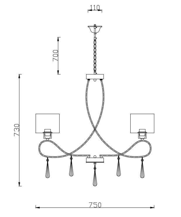 Подвесная люстра Rivoli Raffinato 3019-205 Б0038038