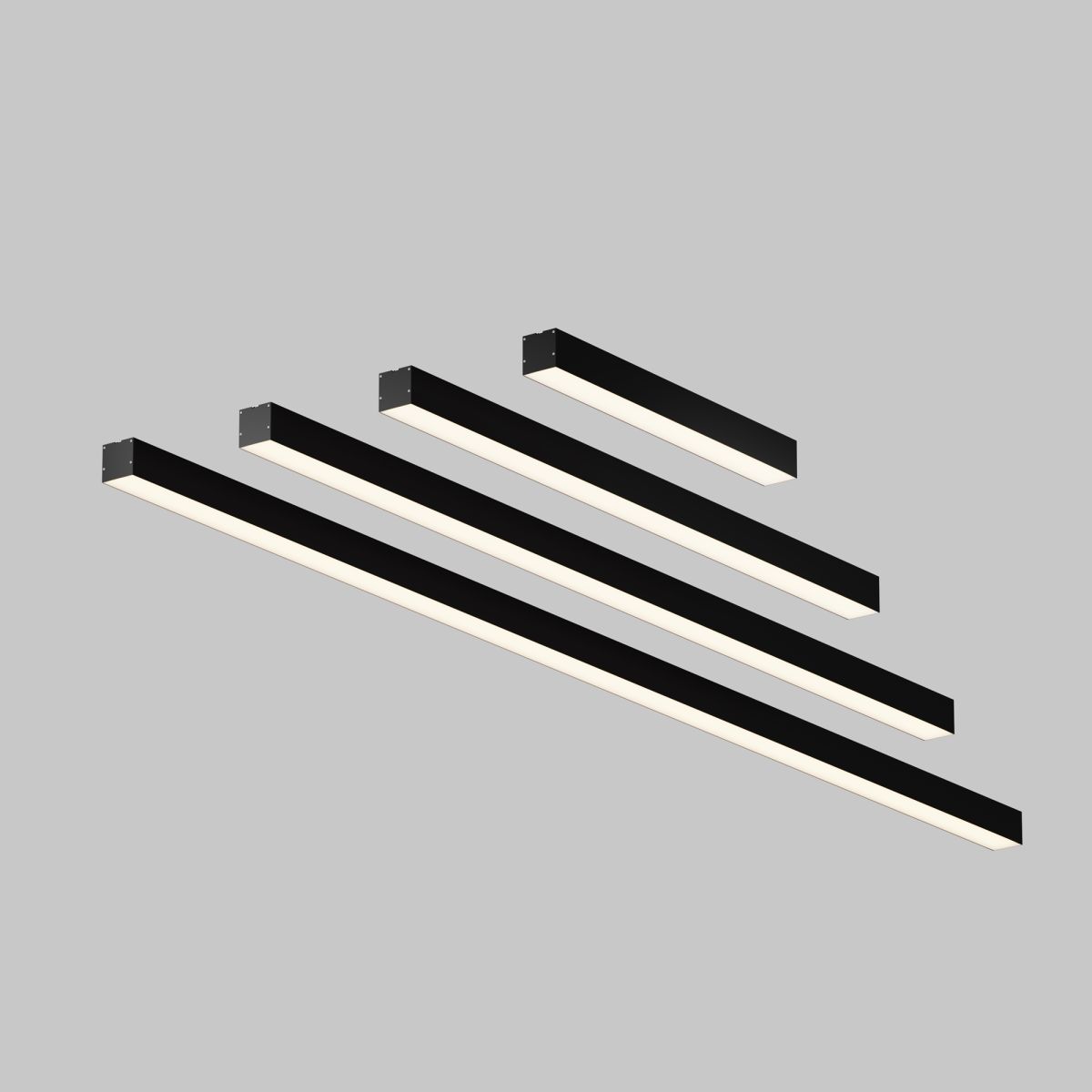 Линейный накладной светильник прямоугольный Maytoni Technical 3000K 50x50 (Черный, 2 м) LL311031
