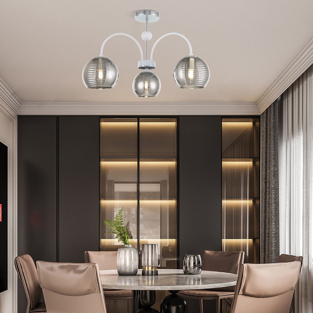 Люстра на штанге Arte Milano Napoli 320719/3 CR+WH