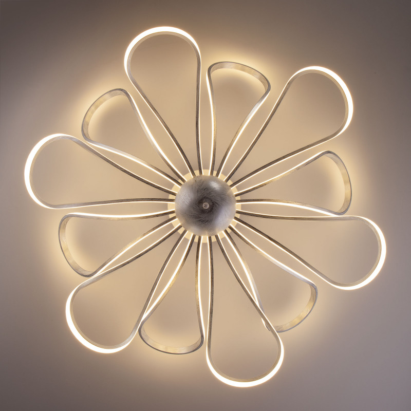 Потолочная люстра Eurosvet Nerina 90134/12 белый с серебром