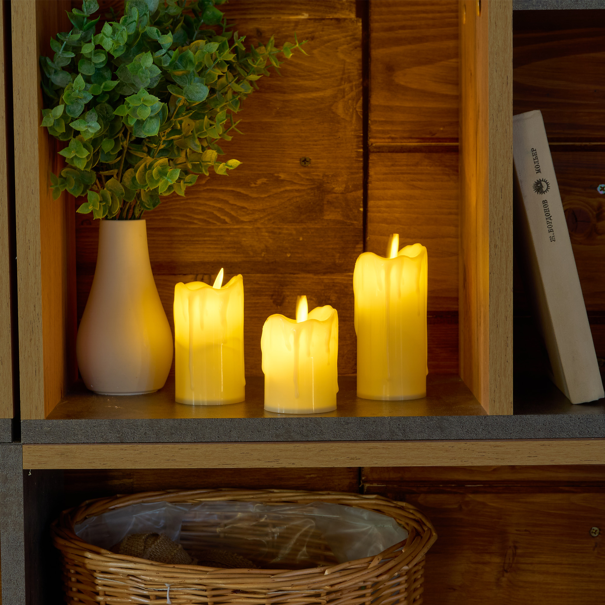 Фигурка светодиодная Свеча Uniel ULD-F063 WW CANDLE SET3 UL-00012458