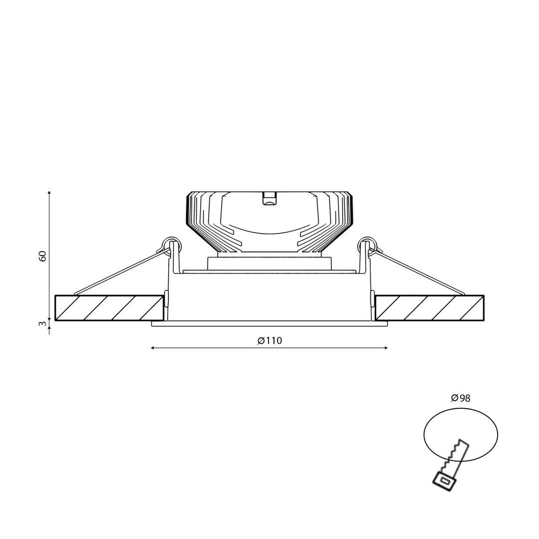 Корпус встраиваемого светильника SWG COMBO10-WH 003955