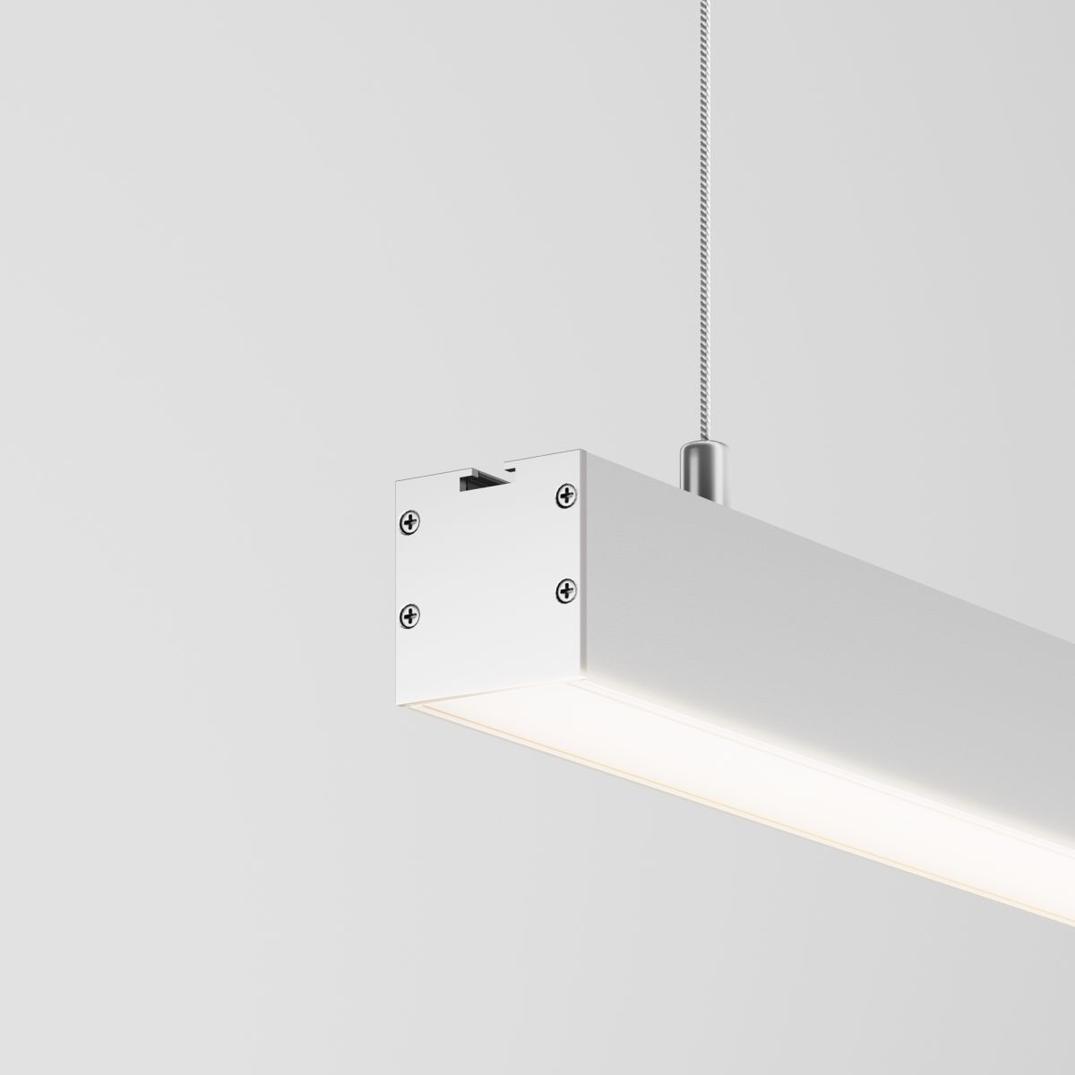 Линейный подвесной светильник Maytoni Technical 3000K 35x35 (Серебро, 1 м) LL312003