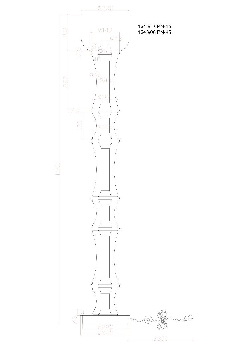 Торшер светодиодный LED Divinare Sterzo 1244/17 PN-60