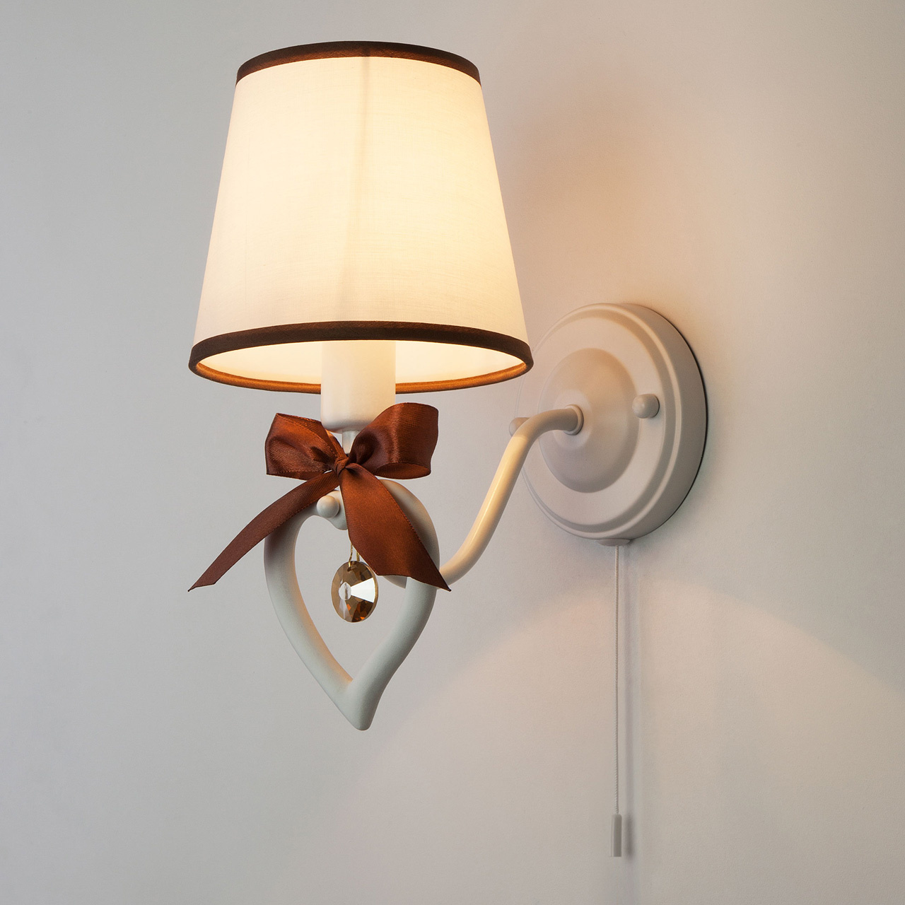 Бра Eurosvet Terry 60066/1 белый/коричневый