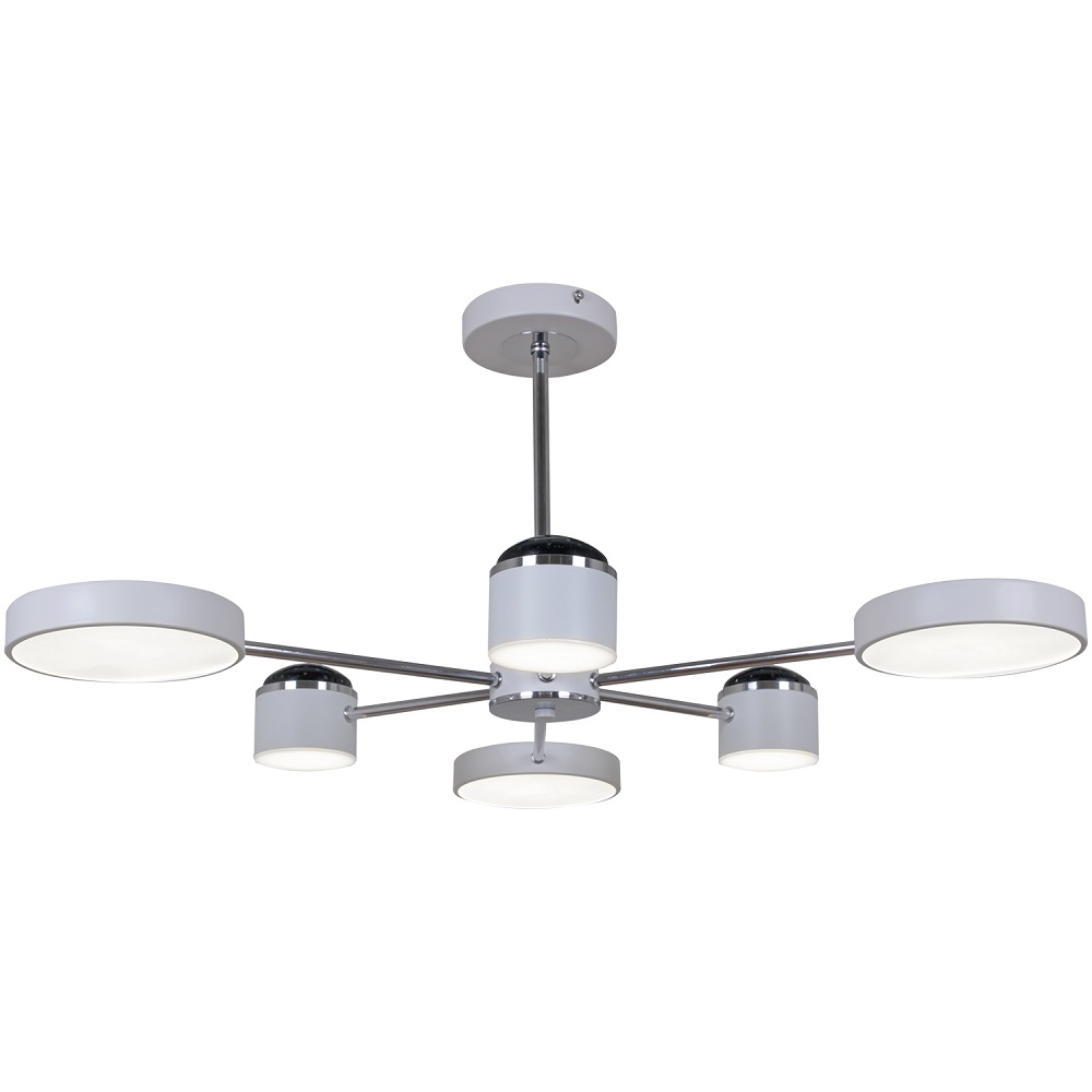 Люстра на штанге Reluce 13289-4.3-06 Белый+Хром