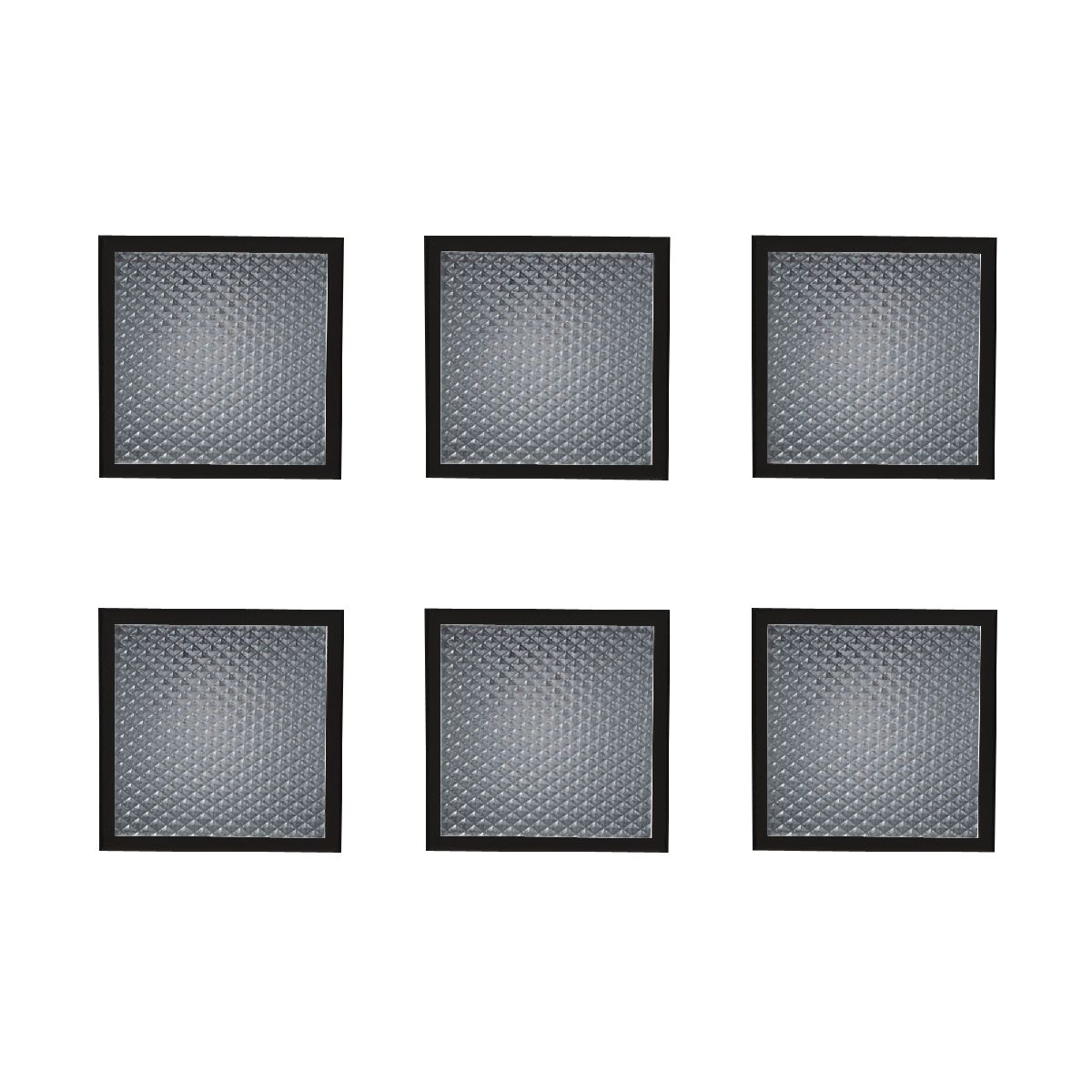 Встраиваемый светильник (комплект из 6 шт) Uniel ULP-1010 42W/4000К IP40 GRILYATO BLACK KIT06 UL-00008958