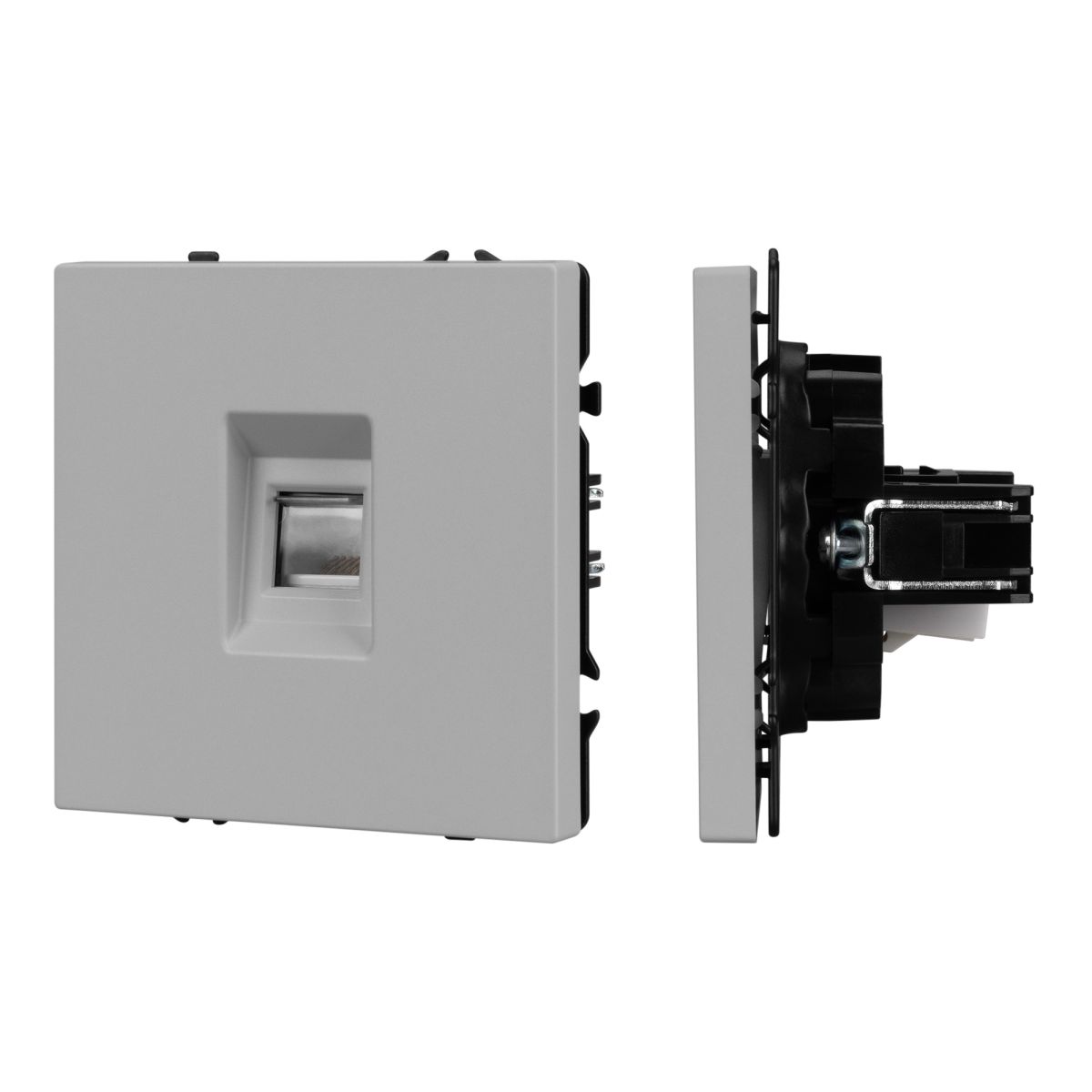Розетка компьютерная софт-тач никель Arlight SCT-MPC1-SFPL-IS (RJ-45, CAT6) 059439(1)