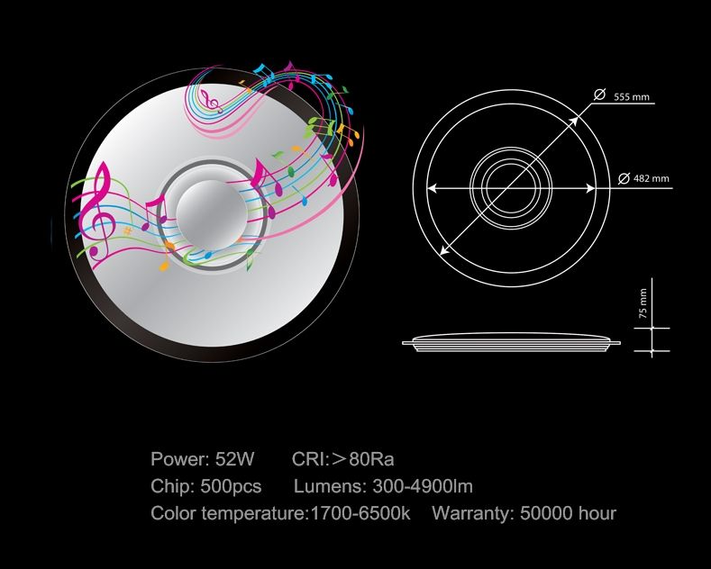 Потолочный светодиодный светильник Omnilux OML-47307-52