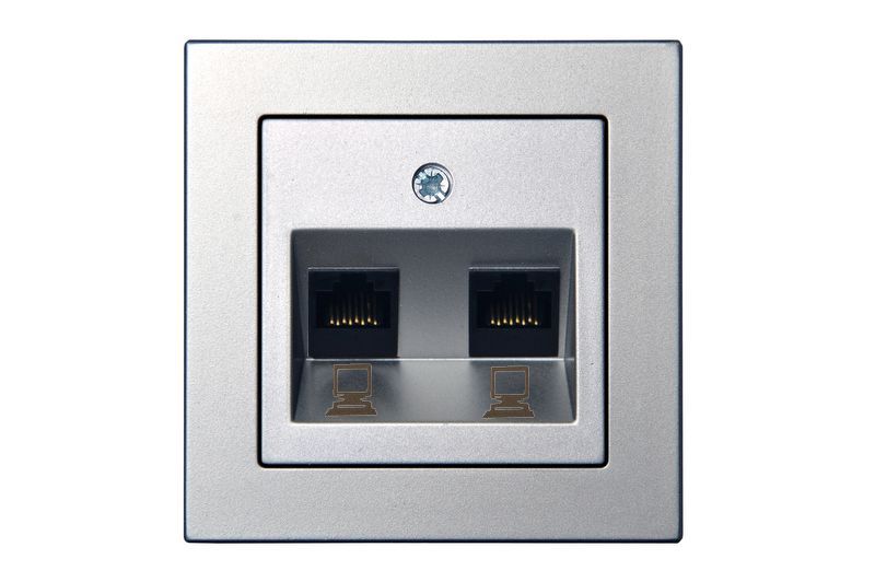 Розетка компьютерная двойная (2хRJ45) Liregus Epsilon 28-1855