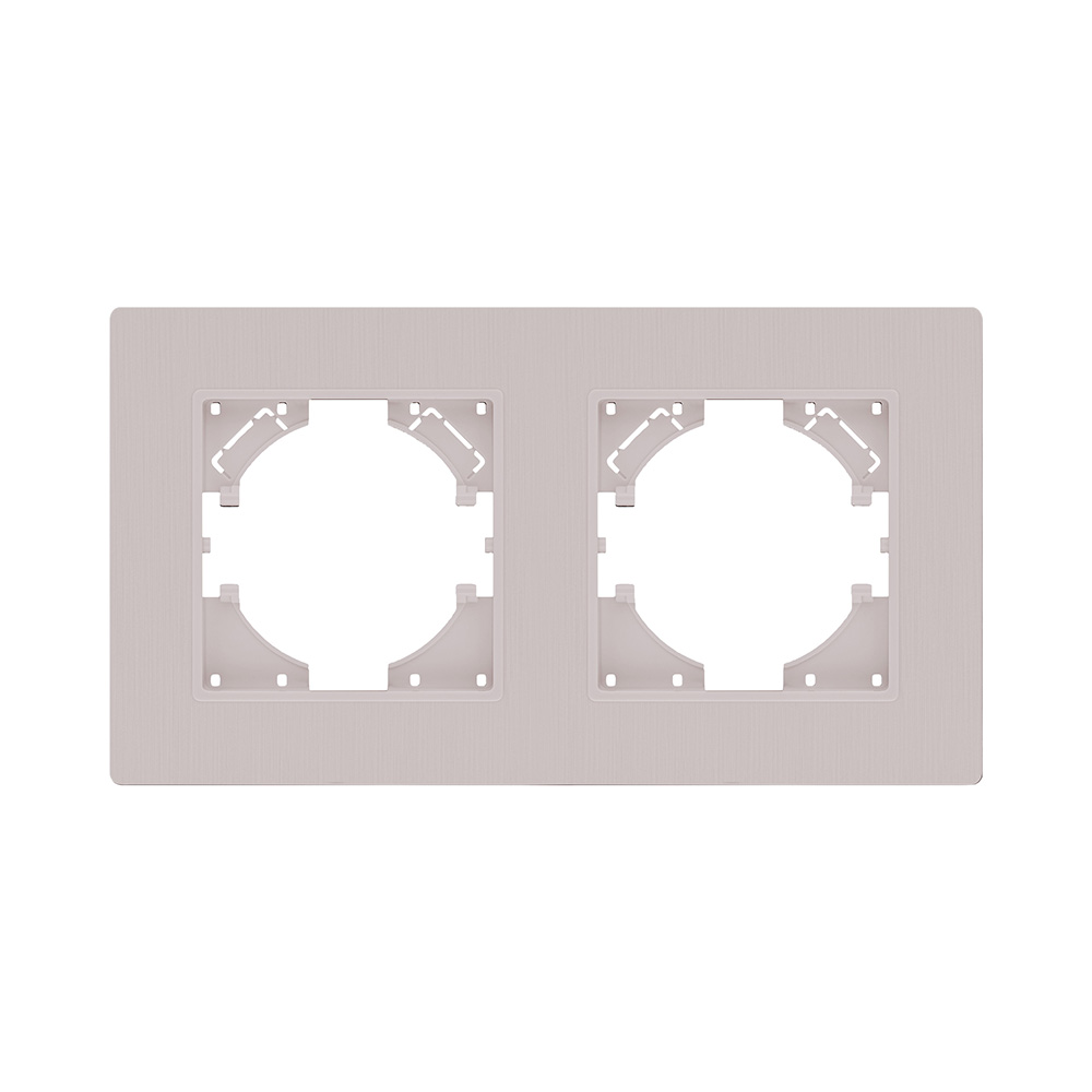 Рамка 2-постовая, кашемир матовый Kollinger Eleganz Plex EP2CM