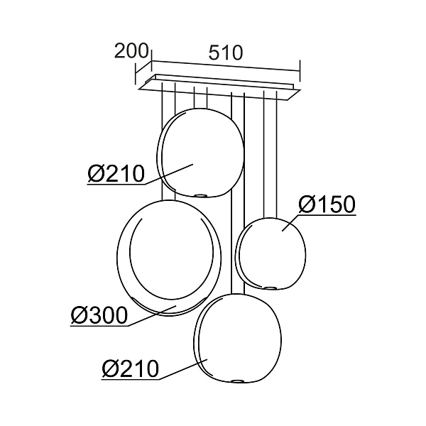 Подвесной светодиодный светильник Ledron 9203/4B 00000013356