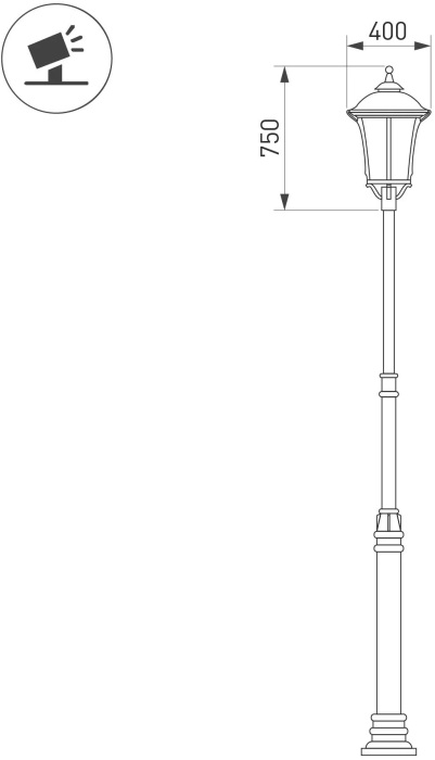 Уличный светильник Arlight OXOR-GRADUA-C-400x750-35W Day4000 (BK, 120 deg, 230V) IP65 052391