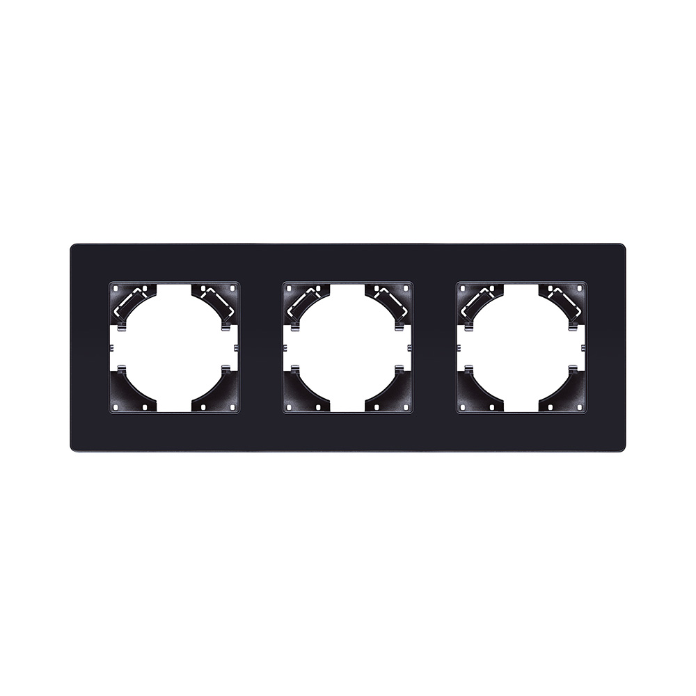 Рамка 3-постовая, черный Kollinger Eleganz Acryl EA3BK