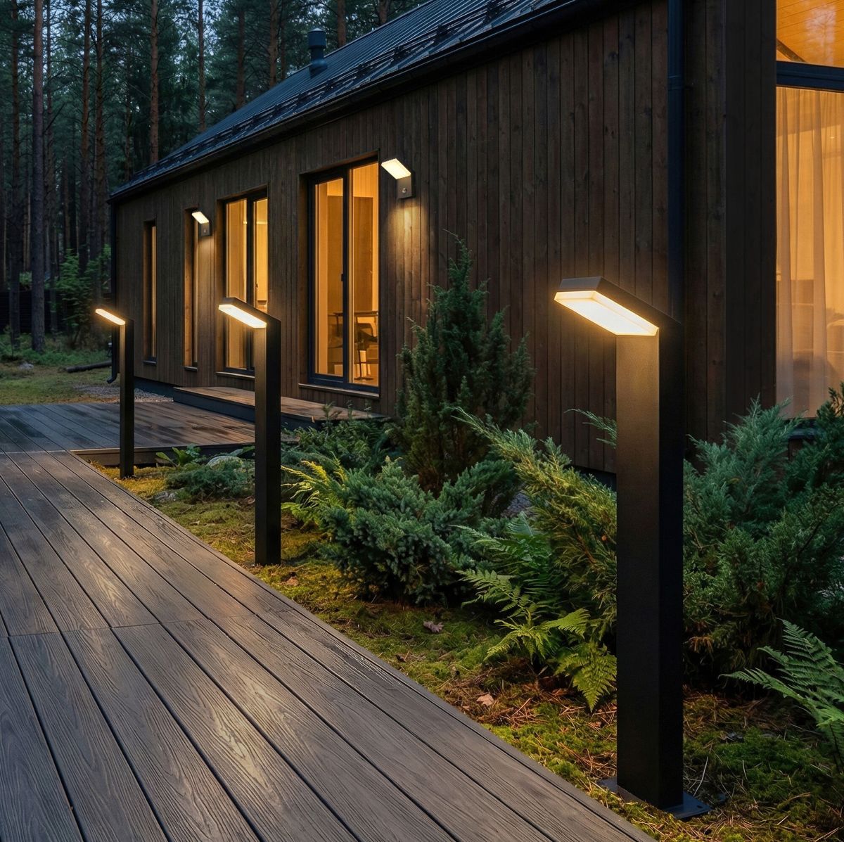 Уличный настенный светильник с датчиком движения Elektrostandard Sensor 1541 TECHNO LED черный 4690389219245 a072087