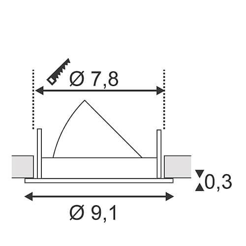 Встраиваемый светильник SLV TRITON 6 GIMBLE PowerLED 4000K белый 113620