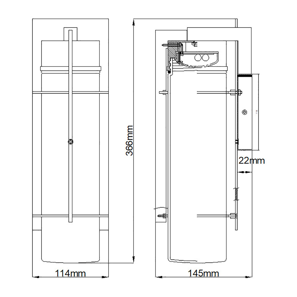 Уличный настенный светильник Quoizel Eames QN-EAMES-LED-M-EK