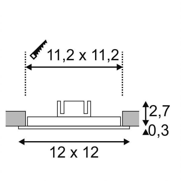 Встраиваемый светодиодный светильник SLV Senser Round 162723