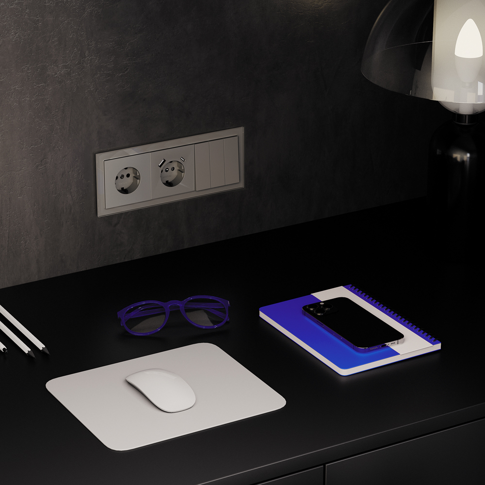 Выключатель трехклавишный Voltum S70 VLS030104 (шелк)