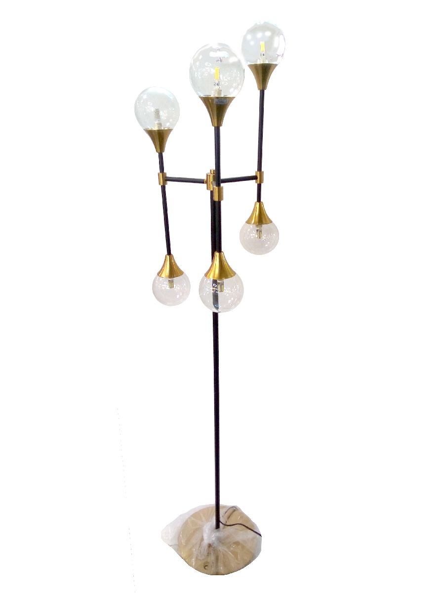 Торшер Elvan TR-173/6-G9-Bk-Gl-Cl