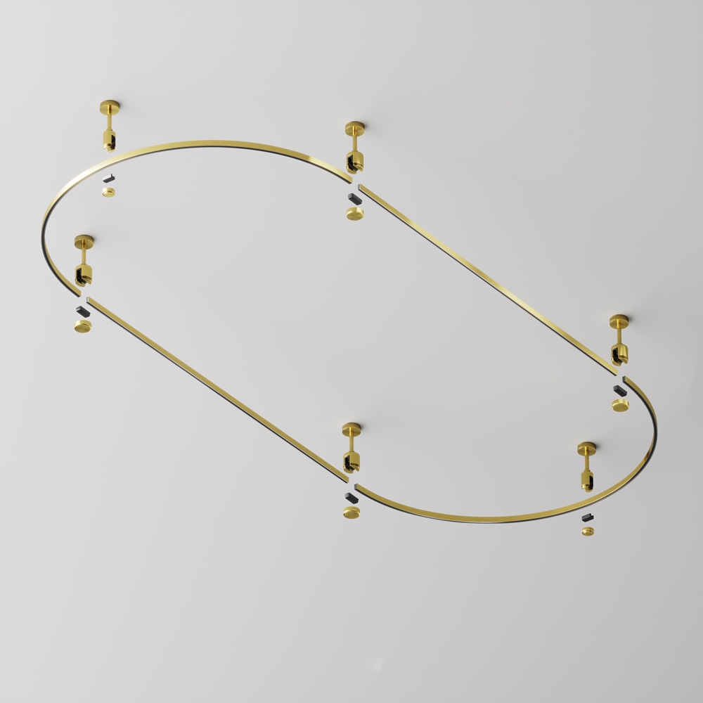 Шинопровод магнитный полукруг Maytoni Flarity TRX154-SR-D800-BS